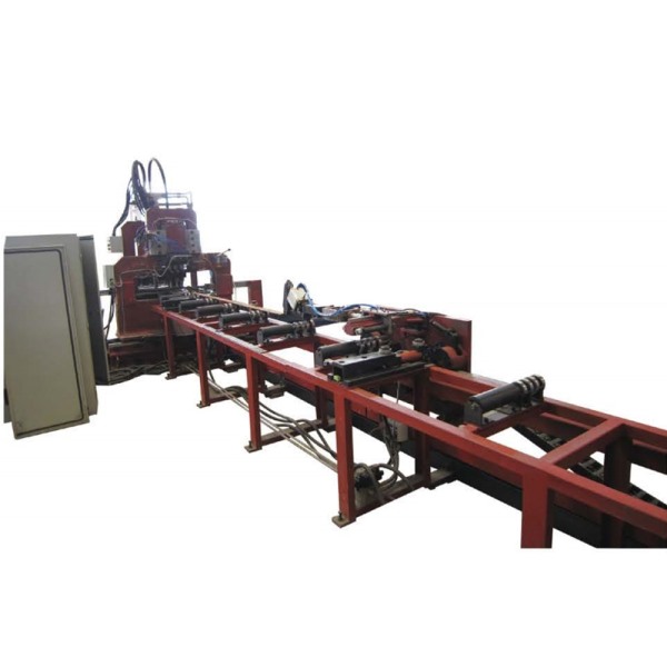 CNC Flat Steel  Punching & Cutting Line -plate width 120mm，hole φ40mm 